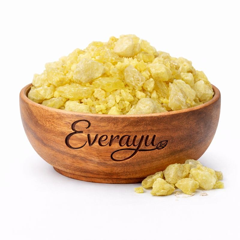 Amlasar Gandhak Whole Raw 100gm – Natural Sulfur Mineral | Raw Gandhak for Traditional Preparations | 100gm