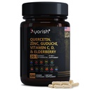 Quercetin Zink Vitamin C Vitamin D Bromelain Elderberry - Lung Immun Support Supplement Erwachsene mit Artemisininin, Sea Moss, Echinacea, Allergy Relief 120 Count