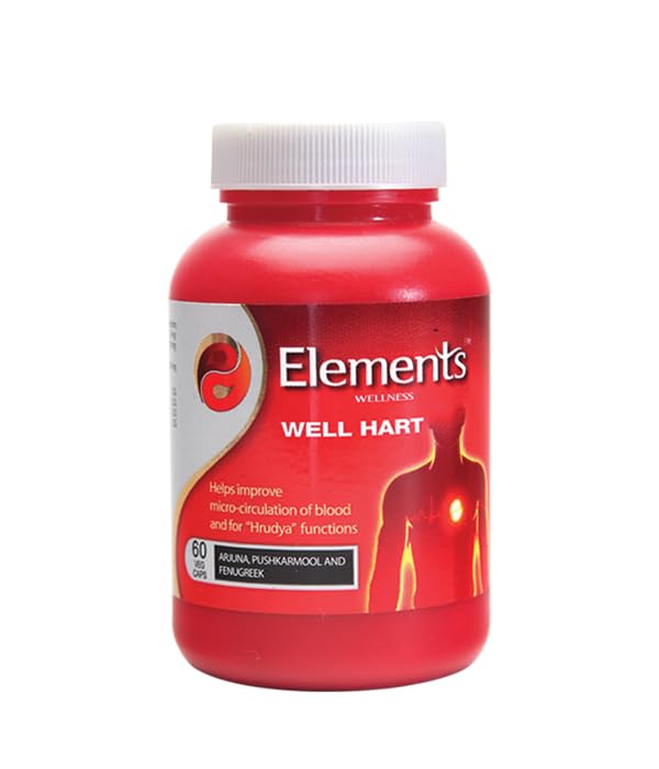 Well Hart Capsules – Ayurvedic Heart Health Support with Arjuna, Cholesterol & Lipid Management, 60 Veg Caps