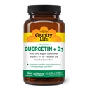 Country Life Quercetin 500mg Capsule con Vitamina D3 800 IU – Integratore di Supporto Immune per Adulti – Booster Immune Giornalieri – Sistema immunitario di Quercetina Boost, 90 Capsule
