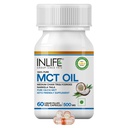 INLIFE MCT Oil Capsules 500mg Supplement, C8 C10 Coconut, 60 Veg Caps