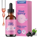 JoySpring ZincBerry - Bambini Zinc & Vitamin Supplemento (2 fl oz) Supporto immunitario Gocce con aroma di sambuco per bambini 2-16+ Anni