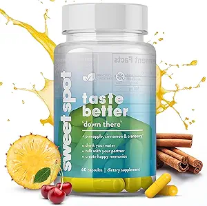 Ananas Probiotika für Männer – 500mg Sweet Spot Formel mit Ananasextrakt, Cranberry & Cinnamon, Unterstützt pH Balance & Frischen Geschmack, 60 Kapseln, Made in USA