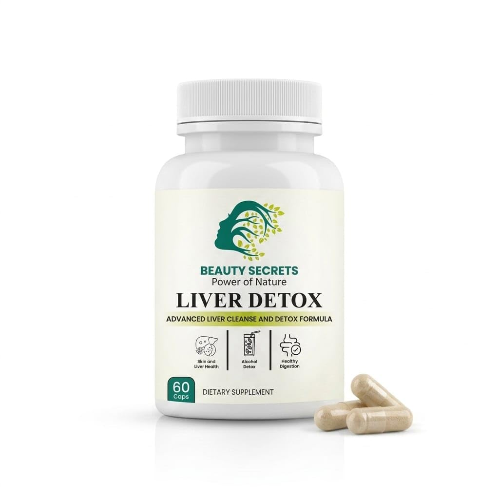 Beauty Secrets Liver Detox Capsules | Milk Thistle, NAC, Dandelion & Kutki | Supports Liver Health, Fatty Liver & Digestion | Clinical Dose, No Fillers | 60 veg Capsules