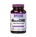 Bluebonnet Nutrition Mult One (con ferro), Daily Nutritional Support*, Per vegetariani, Kosher Certified, senza glutine, senza latticini, 60 capsule vegetali, 60 porzioni