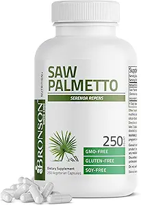 Bronson Saw Palmetto Extra Strength Unterstützt gesunde Prostata Funktion & Urinary Health Support - Non GMO, 250 vegetarische Kapseln