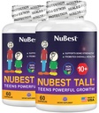 NuBest Tall 10+ - Formule de force osseuse avancée - Soutient l'immunité, le développement sain et le bien-être optimal - pour les enfants (10+) et les adolescents qui boivent du lait tous les jours - Paquet 2=2 mois