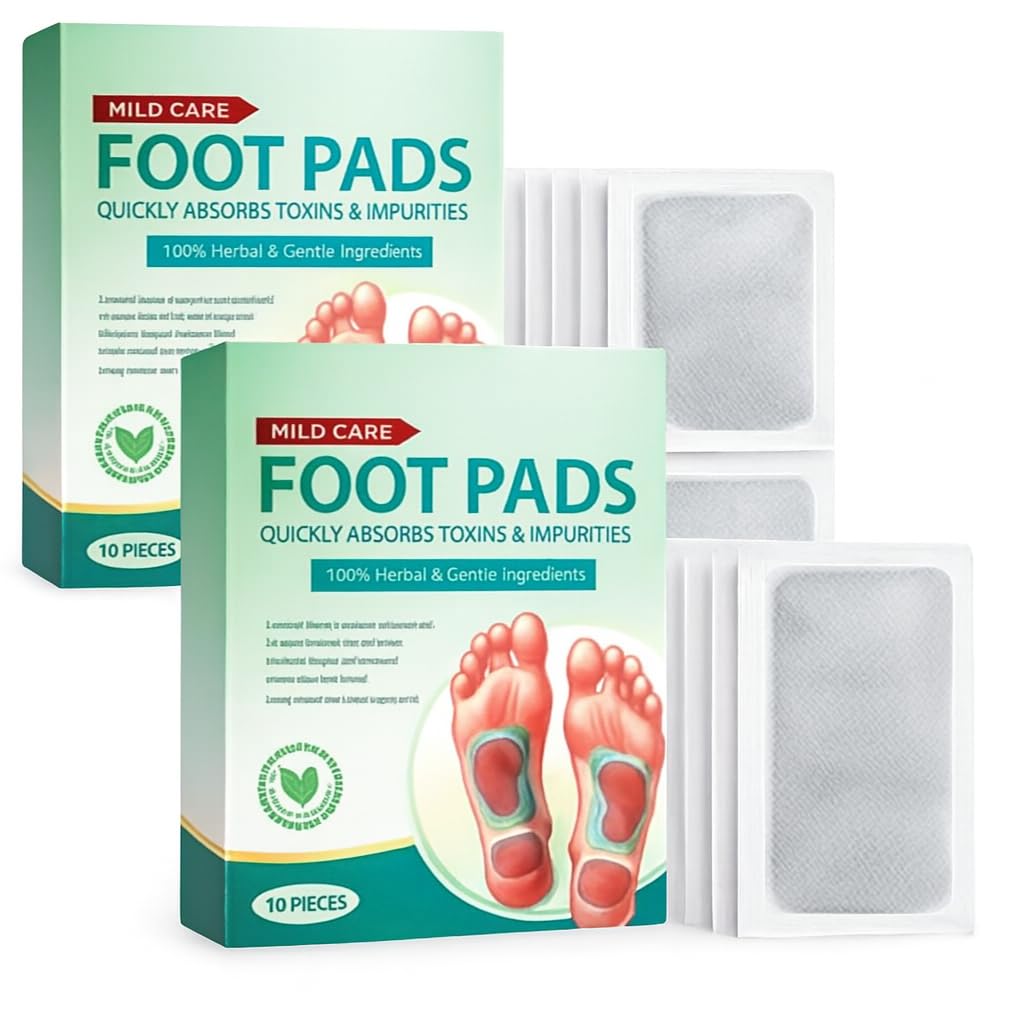 Foot Pads, 100% Natural & Organic, Absorbs Toxins & Impurities, Enhances Sleep Quality (Pack of 2)