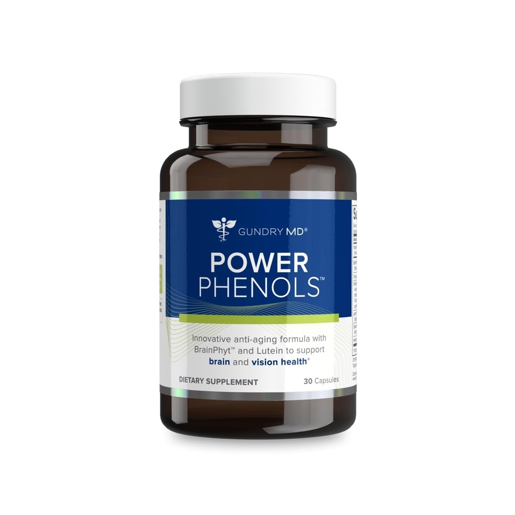 Gundry MD Power Phenols Brain Health Supplement für Kognition, Fokus, Motivation, Produktivität und Energie - (30 Portionen)