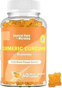 Kurkuminische Curcumin-Gummien, extra Strength Joint Support Gummis mit Kurkuma, Vegan Non-GMO, Nahrungsergänzung, 60 Count