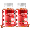 Vitamatic Sugar Free Vitamin A 25000 IU Gummies (Retinyl Palmitate) - Natural Strawberry Flavor - 120 Pectin Based Gummies (2 Bottles)