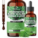 12in1 Wormwood Liquid Drops - Schwarze Walnuss-Wurmholz-Tinktur-Flüssig-Extrakt Ganze Tücher und 9 weitere Kräuter - 60 Tage Versorgung