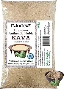Polvere di radice di Waka Kava del grado AAA di FIJI'S #1 - 1 LB | Polvere di Kava 100% Noble | Realizzata con radici di Kava Kava pura Fijian