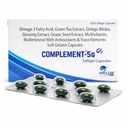 Complement-5G Multivitamin & Multimineral Softgel Capsules with Omega-3, Ginkgo Biloba, Ginseng & Green Tea Extract – Antioxidant & Energy Support – 30 Capsules