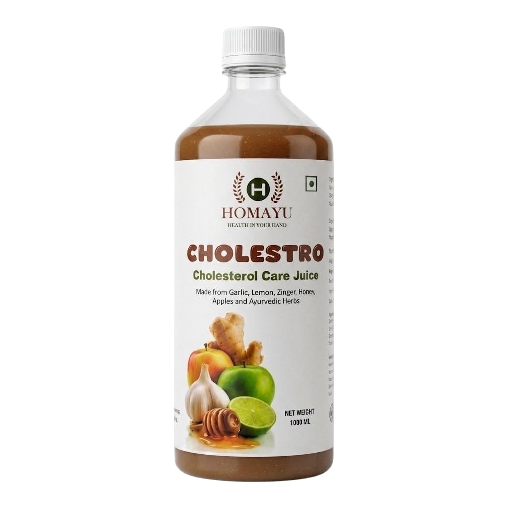 HOMAYU Cholestro Cholesterol Care Natural Juice | Herbal Food Supplement | Supports Heart Health & Healthy Cholesterol Levels | Daily Wellness Drink