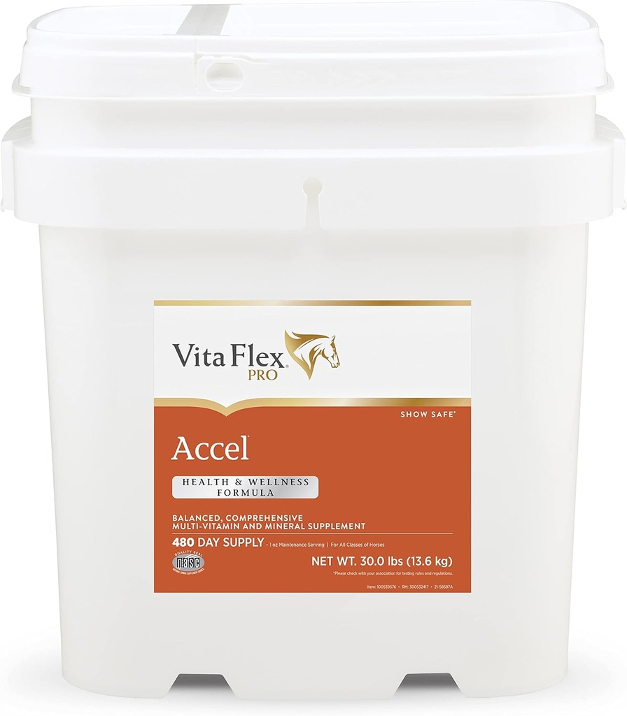 Vita Flex Pro Accel Health & Wellness Formel, Pferdeergänzung, 30 Pfund, 480-Tage Versorgung