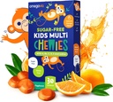 OmegaVia Sugar Free Kids Multivitamin Chewies - Vitamine di pancia giornaliera per bambini 3+, Vitamina A, C, D3, E, B6 & B12, Folate & More, Natural Orange Flavor, 30 Conte