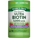 Nature's Truth Biotin 5000mcg | 78 Fast Dissolve Tablets | Natürliche Berry Flavor | Vegan, Non-GMO, Glutenfrei