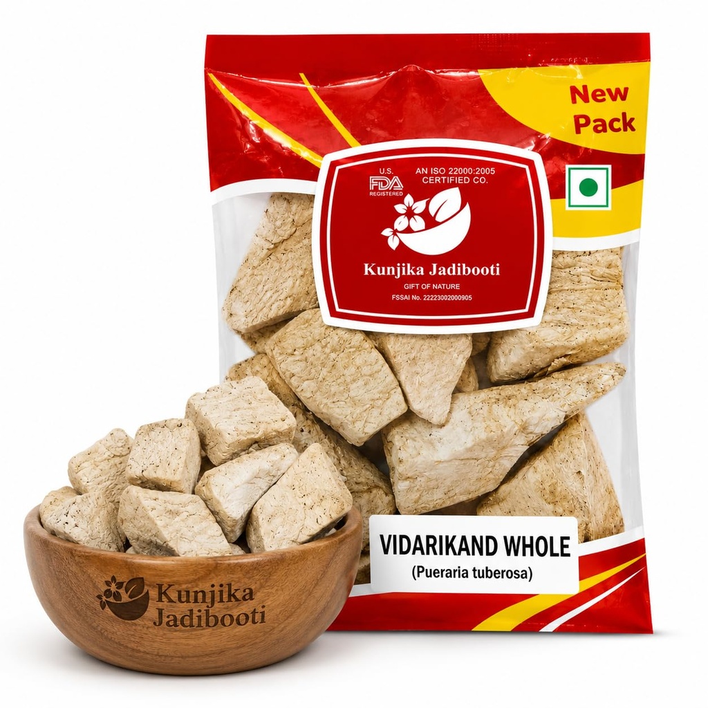 Vidarikand Whole (Pueraria Tuberosa) Natural Dried Root | Premium Ayurvedic Herb | Raw Whole Vidari Kand | No Preservatives | Traditional Herbal Ingredient - 100 gm