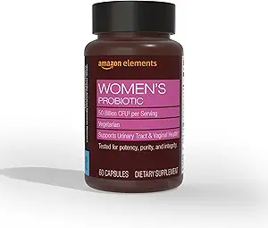 Elements Probiotico 50 miliardi di CFU per porzione, vegetariano, supporta pista urinaria e salute vaginale, 60 capsule