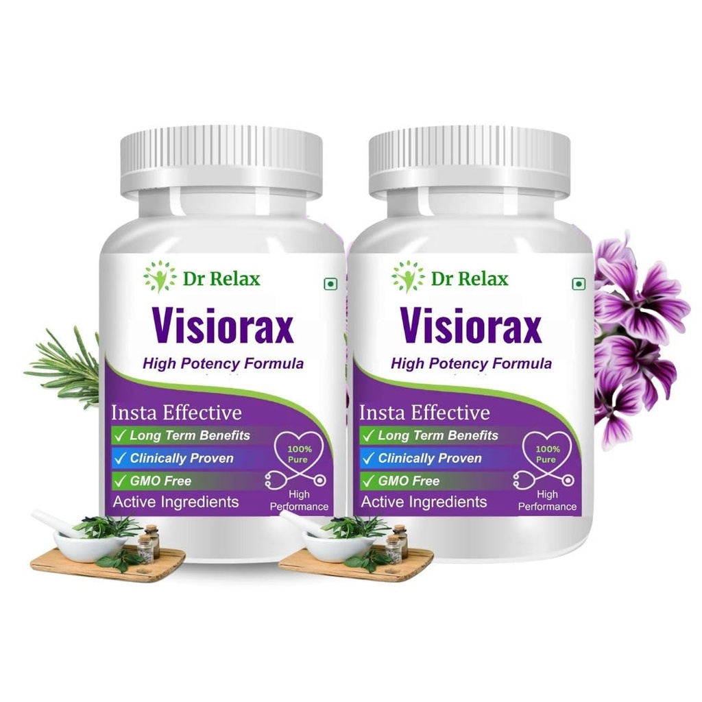 Visiorax Ayurvedic Capsules: Harnessing Natural Ingredients for Optimal Response For Your Eyes Pack of 2