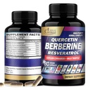 Bio Cadane 7in1 Pure Berberine Supplement mit Quercetin, Ceylon Cinnamon, Resveratrol, Milk Thistle, Grape Seed und Black Pepper - 90 Kapseln für 3-Monats-Versorgung - Immunität Gesundheitsunterstützung