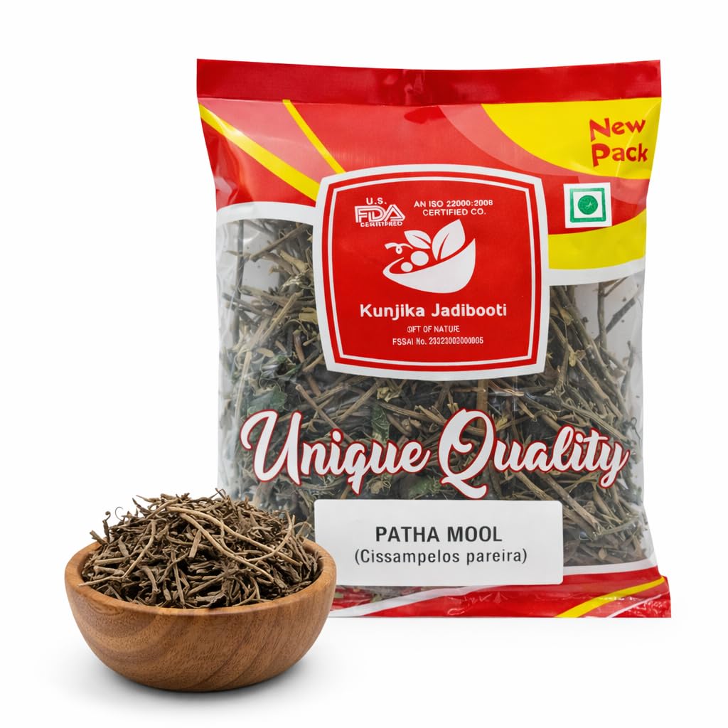 Patha Mool | Premium Ayurvedic Patha Root | Cissampelos Pareira Root (Whole) | Natural Herb for Traditional Ayurvedic Preparations | Pure, Raw & Chemical Free - 100 gms