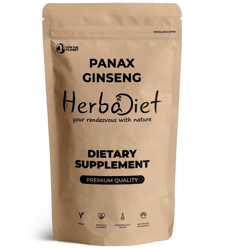 Herbadiet Korean Panax Red Ginseng Extract Powder|50 Gram|Extra Potent 80% Ginsenosides|Supports Energy,Endurance&Vitality