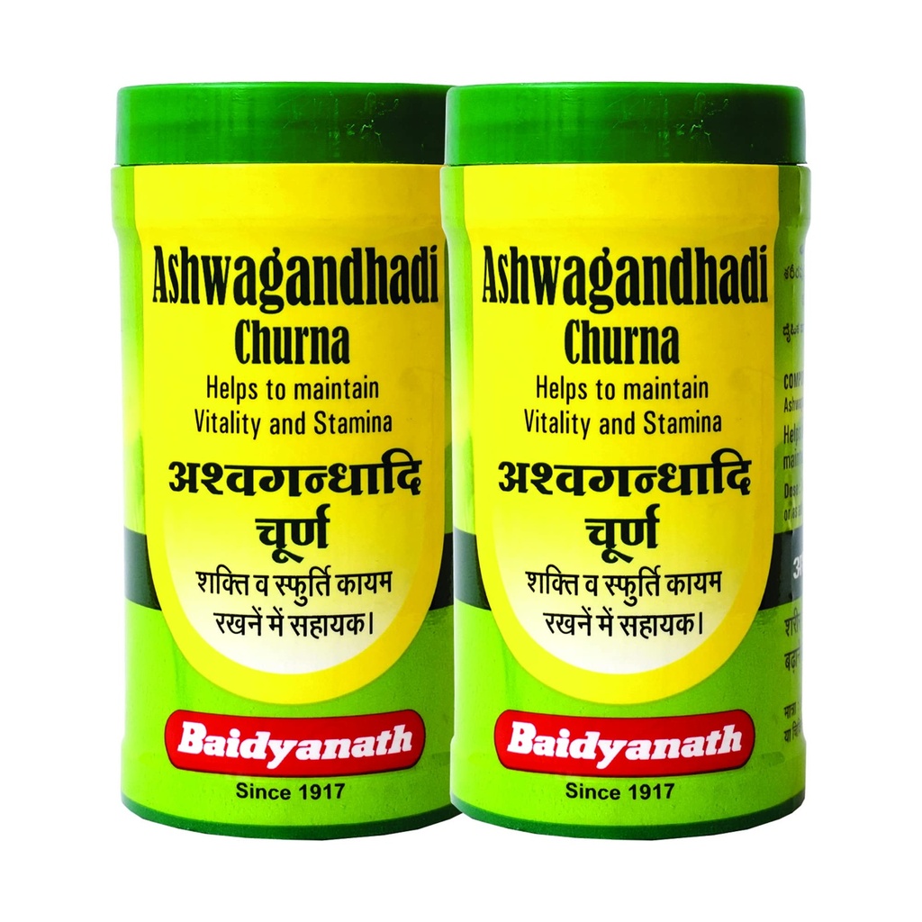 Baidyanath Asli Ayurved Ashwagandhadi Churna - 100 g (Pack of 2) I Enhances Stamina I Ashwagandha for Stress Relief
