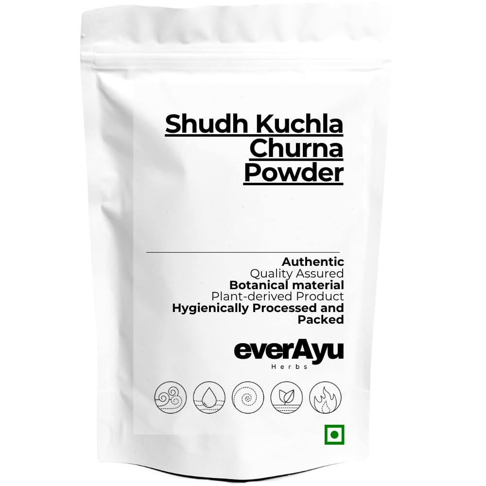 Shudh Kuchla Churna Powder 100gm – Strychnos Nux-Vomica Seeds Powder | Pure Kuchla Powder | Traditional Ayurvedic Herb | 100gm