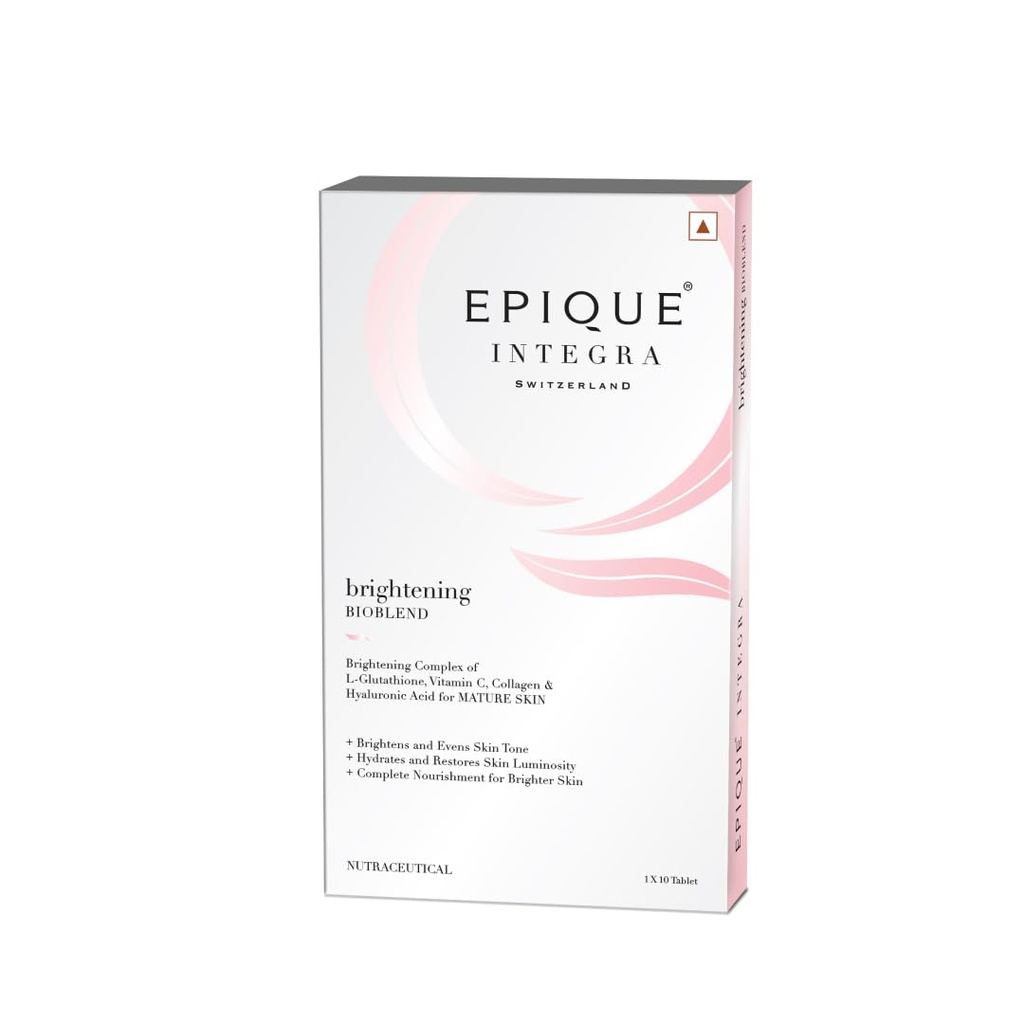 EpiQue Integra’s Brightening Bio Blend Glutathione Tablets |Advanced Beauty Supplement for All Skin type | Reduces Pigmentation & Dullness | Boosts Hydration, Radiance & Skin Luminosity (Pack of 1)