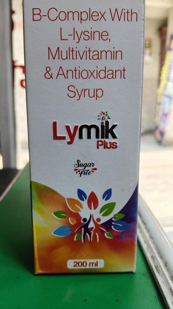 Lymik Plus B-Complex with L-Lysine Multivitamin Syrup, 200 ml