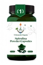 Spirulina Capsules 500mg | 60 Veg Capsules | High Protein, Iron & Antioxidant Superfood | Plant-Based | Gluten Free & Non-GMO Pack of 1