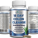 YUMMYVITE 15 Tage Colon Cleanse und Detox, Kräuter-Detox-Formel, unterstützt Weight Loss, Constipation Relief - Erhöht Energie. Flush Toxins, Natural Safe Colon Cleanser für Männer und Frauen - 30 Kapseln