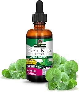 Réponse de la nature Gotu Kola Herb avec de l'alcool organique, 2-Fluid Ounces