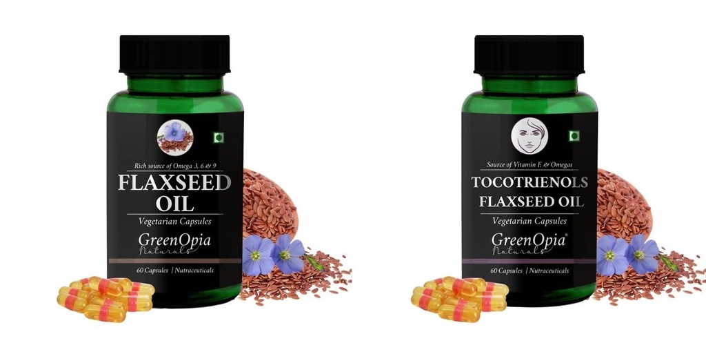 Flax Seed Oil Tocotrienols Flaxseed Wellness Daily Vitality |60 CAPSULES