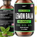 HERBIFY Lemon Balm Tincture - Melissa Officinalis Leaf Liquid Extract - Brain Support und Mood Boost - Lemon Balm Drops für Immun- und Kognitive Unterstützung - 2 Fl oz