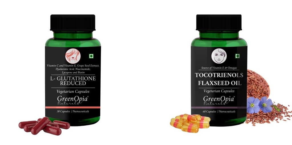 L Glutathione Reduced Tocotrienols Flaxseed Oil Wellness Daily Vitality |60 CAPSULES
