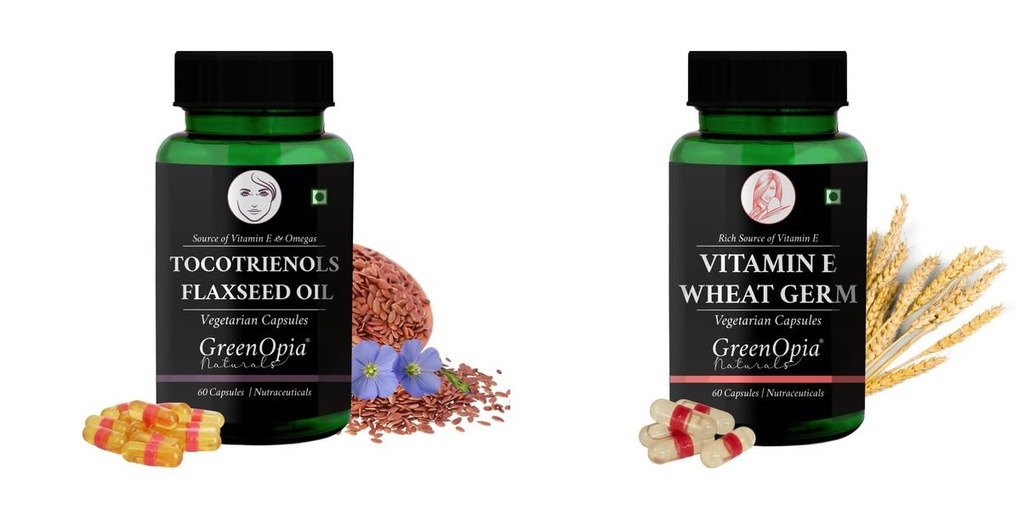 Tocotrienols Flaxseed Oil Vitamin E Wheat Germ Wellness Daily Vitality |60 CAPSULES