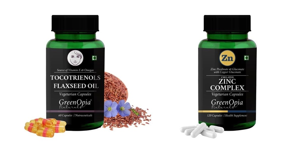 Tocotrienols Flaxseed Oil Zinc Complex Wellness Daily Vitality |60 CAPSULES