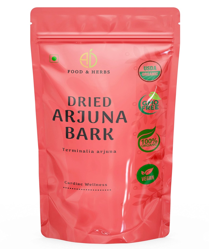 A D Food & Herbs Dried Arjuna Bark/Terminalia Arjuna/Arjun Ki Chaal (- 100 Gms)