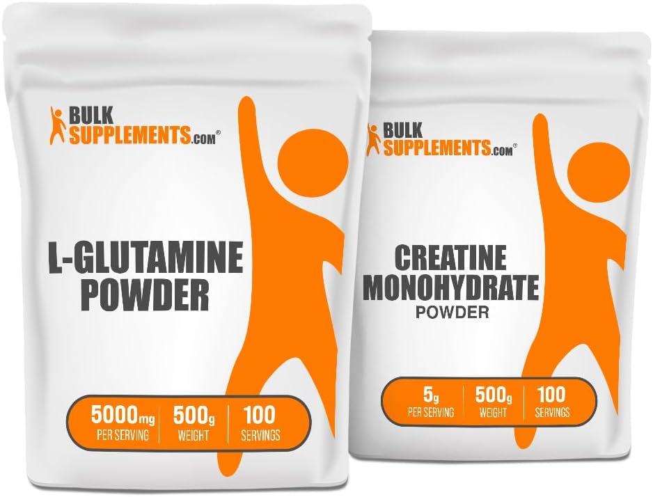 Compléments en vrac L-Glutamine 500g + Creatine 500g Bundle