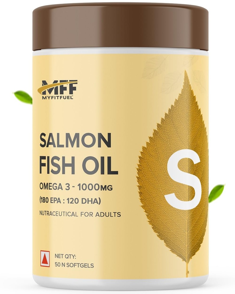 MyFitFuel Salmon Fish Oil, 1000mg (180 EPA 120 DHA), 50 softgels