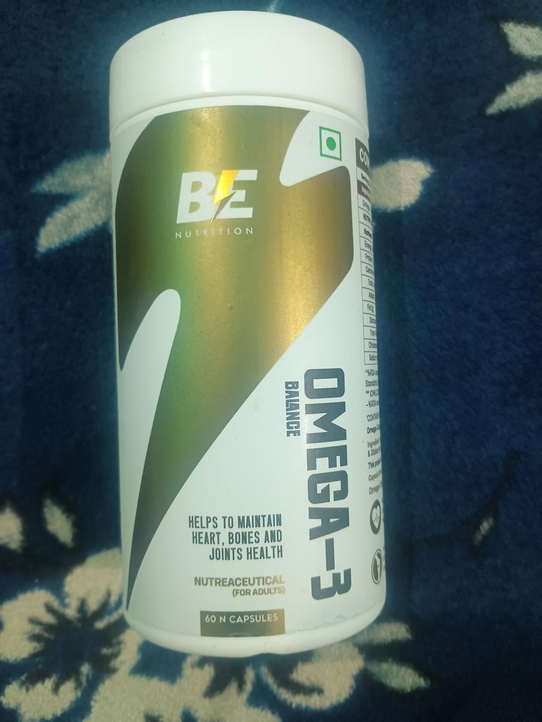 BE nutrition Omega-3 Balance Nutraceutical Capsules for Adults, 60 Capsules