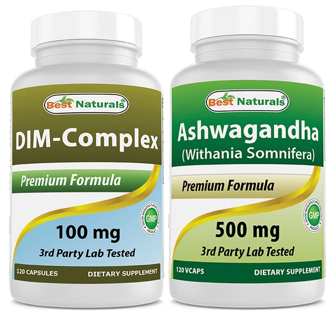 Meilleur supplément DIM naturel 100 mg & Ashwagandha Extrait 500 Mg