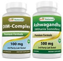 Meilleur supplément DIM naturel 100 mg & Ashwagandha Extrait 500 Mg