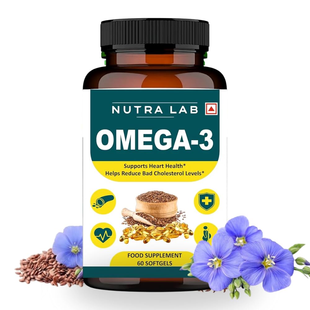 Omega-3 Fish Oil Supplement – Heart Health & Cholesterol Support – 60 Softgels – High EPA & DHA – Purified Fish Oil – Supports Brain, Joint & Immune Health
