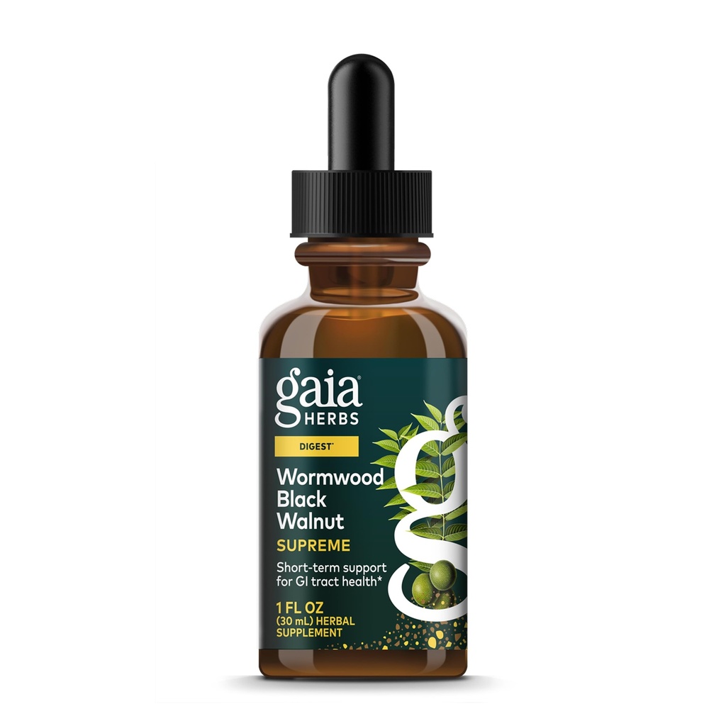 Gaia Kräuter Wormwood Black Walnut Supreme 1 Fl Oz, Flüssiger Extrakt