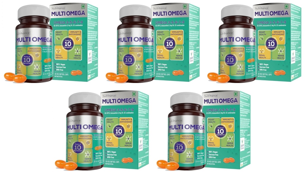 Multiomega 100% Vegan Omega Softgel X Pack Of 5