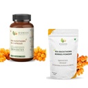 Sea Buckthorn Berries & Oil Capsule Combo | Dry Seabuckthorn Berries powder | Rich in Omega 3,6,7,9 | Fibers, Omegas, Collagen, Vitamic C, Vitamin E | Dry Sea Buckthorn